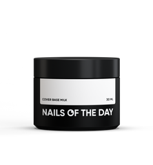 NAILSOFTHEDAY Cover base milk, 30 мл — ніжно-молочна камуфлююча база для нігтів