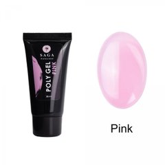 SAGA Professional Poly Gel, Pink, 30 мл — полігель в тюбику, рожевий