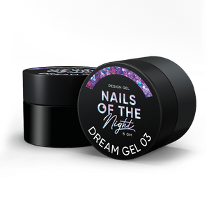 NAILSOFTHENIGHT Dream gel, 03, 5 гм &mdash; дизайн гель з шестигранниками та глітером для нігтів
