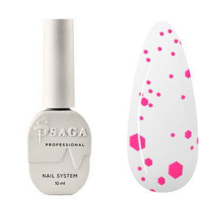 SAGA professional Top Mosaic, 02, 10 мл &mdash; матовий топ для гель-лаку з каміфубіками без липкого шару