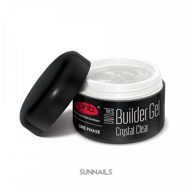 PNB Builder Gel One Step, Сrystal Clear, 15 мл — однофазний гель для нарощення нігтів