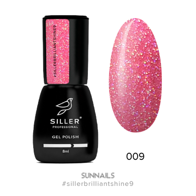 Siller gel polish, Brilliant Shine, 09, 8 мл — гель-лак для нігтів з шимером