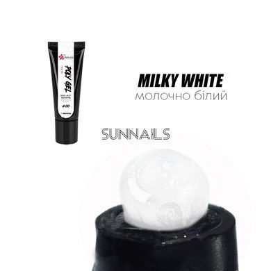 Nails Molekula Poly gel, 00, Milky White, 30 мл &mdash; полігель для нарощення нігтів в тюбику, молочно-білий