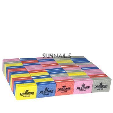 Прямокутний міні-баф 100/180 Designer Professional, 3,5х2,5х1,2 см (колір в асортименті)