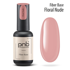 PNB Fiber Base, Floral Nude, 8 мл — камуфлююча база для гель-лаку зі скловолокном