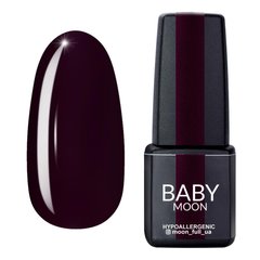 Baby Moon Gel polish Burgundy, 10, 6 мл — гель-лак для нігтів, темний баклажан