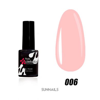 Nails Molekula Gel polish 006, 6 мл — гель-лак для нігтів, персиковий