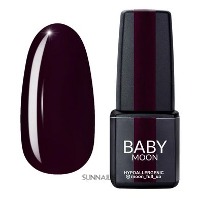 Baby Moon Gel polish Burgundy, 10, 6 мл — гель-лак для нігтів, темний баклажан