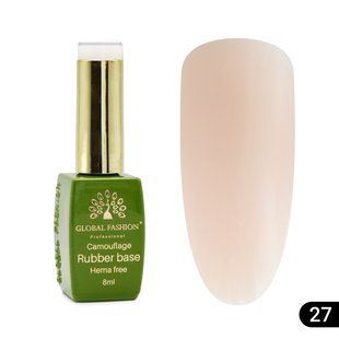 Global Fashion Hema free Base 27, 8 мл &mdash; камуфлююча база для нігтів