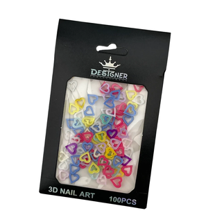 Об'ємні фігурки L1 Designer Professional, 50 шт (різнокольорові серця)
