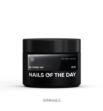 NAILSOFTHEDAY No stress top no wipe, 30 мл — глянцевий топ без липкого шару і без уф-фільтрів, топ АНТИЦАРАПКА