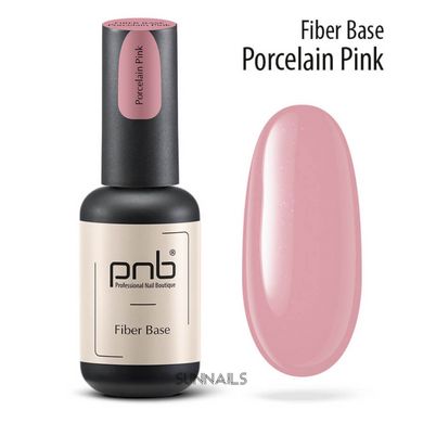 PNB Fiber Base, Porcelain Pink, 8 мл — камуфлююча база для гель-лаку зі скловолокном