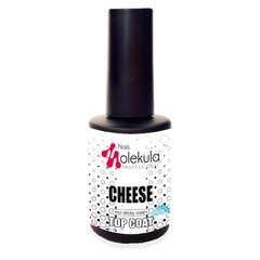 Nails Molekula Top Cheese, 12 мл — топ для гель-лаку з чорно-білими крапками