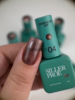 Siller Chocolate Cat Gel Polish, 04, 8 мл &mdash; гель-лак для нігтів з ефектом котяче око