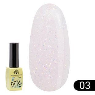 Global Fashion Opal Rubber Base, 03, 8 мл &mdash; каучукова база для гель-лаку опал