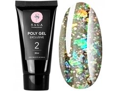 SAGA Professional Poly Gel Exclusive, 02, 30 мл — полігель в тюбику