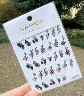 Наклейка Pop Finger Mu019 Silver