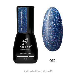 Siller gel polish, Brilliant Shine, 12, 8 мл — гель-лак для нігтів з шимером