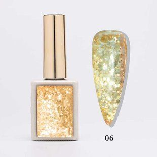 Global Fashion Golden Sand gel polish, 06, 8 мл &mdash; гель-лак для нігтів світловідбивний з шиммером