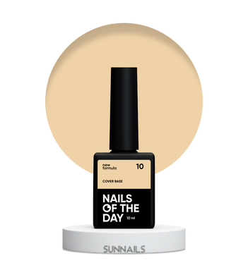 NAILSOFTHEDAY Cover base NEW Formula 10, 10 мл — камуфлююче базове покриття для нігтів