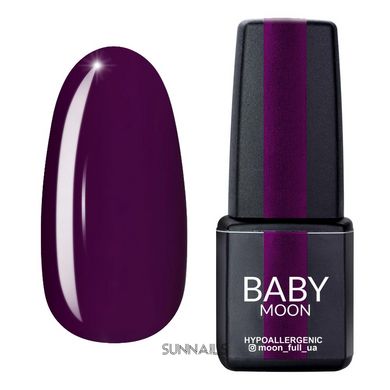 Baby Moon Gel polish Burgundy, 12, 6 мл — гель-лак для нігтів, димчастий сливовий