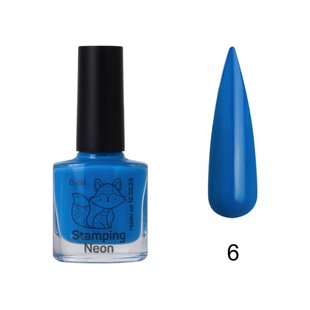 SAGA Professional Stamping paint Neon, 06, 8 мл — лак для стемпінгу неоновий