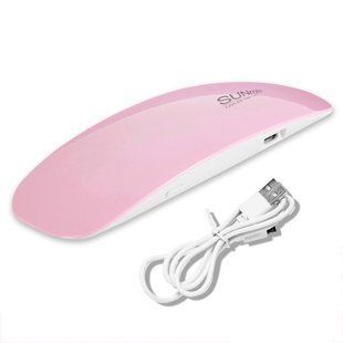 Лампа для манікюру Sun mini рожева, 6W (аналог)