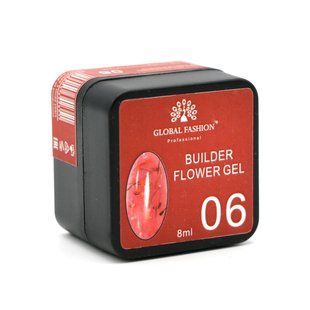 Global Fashion Builder Flower Gel, 06, 8 мл &mdash; гель для дизайну із сухоцвітами