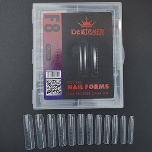 Верхні форми для нарощення нігтів F8 Natural long від Designer Professional, 120 шт/уп