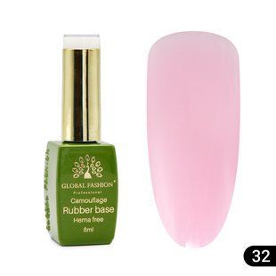 Global Fashion Hema free Base 32, 8 мл &mdash; камуфлююча база для нігтів