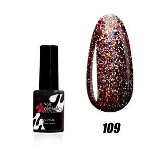 Nails Molekula Gel polish 109, 6 мл &mdash; гель-лак для нігтів, іскристий бордовий