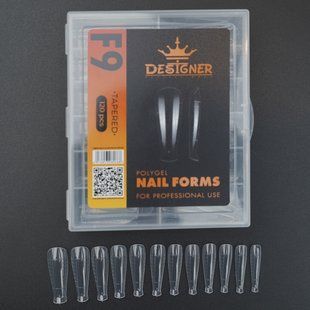 Верхні форми для нарощення нігтів F9 Tapered від Designer Professional, 120 шт/уп