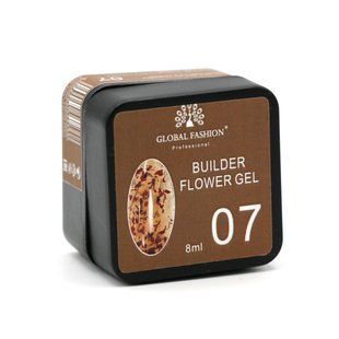 Global Fashion Builder Flower Gel, 07, 8 мл &mdash; гель для дизайну із сухоцвітами