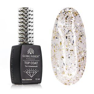 Global Fashion Silver+Gold Foil Top, 12 мл &mdash; топ без липкого шару з частинками срібла та золота