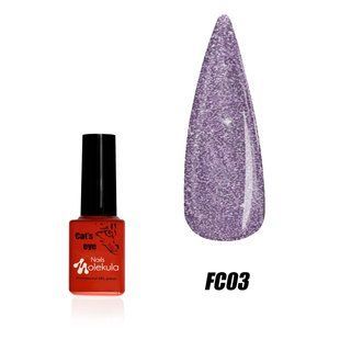 Nails Molekula Gel polish Flash, FC03, 6 мл &mdash; світловідбивний гель-лак з ефектом котяче око