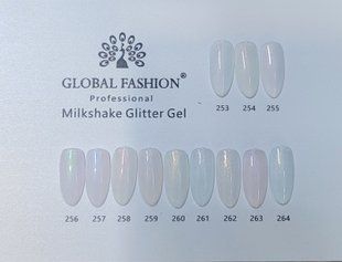 Global Fashion гель-лак Milkshake Glitter, 259, 8 мл