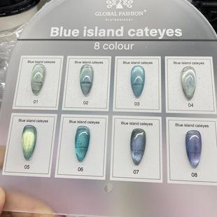 Global Fashion Blue Island Cat Eye gel polish, 06, 8 мл &mdash; гель-лак з ефектом котяче око