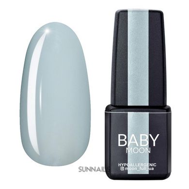 Baby Moon Gel polish Cold Ocean, 01, 6 мл — гель-лак для нігтів, біло-блакитний