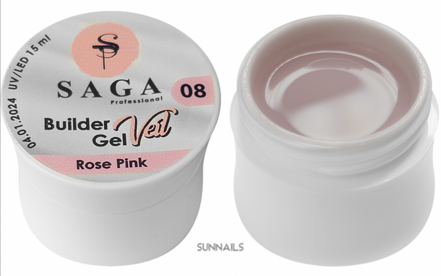 SAGA Professional Builder Gel Veil, 08, 30 мл — гель для нарощення