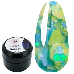 SAGA Professional Galaxy Glitter gel, 15, 8 мл — гель для дизайну з глітером