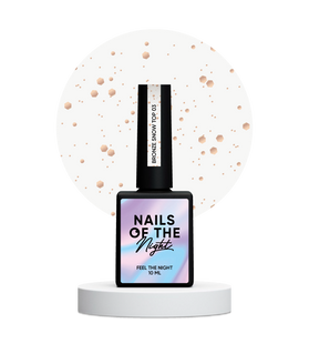 NAILSOFTHENIGHT Snow top, Bronze, 03, 10 мл &mdash; топ для гель-лаку з шестиграниками, без липкого шару