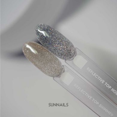 NAILSOFTHEDAY Reflective top, Shimmer, 10 мл — світловідбиваючий топ без липкого шару для нігтів