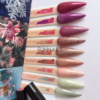 Nails Molekula Gel polish 012, 6 мл &mdash; гель-лак для нігтів, рожеве мерехтіння
