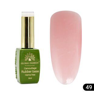 Global Fashion Hema free Base 49, 8 мл &mdash; камуфлююча база для нігтів