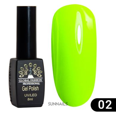 Global Fashion Summer/Spring gel polish, 002, 8 мл — гель-лак для нігтів