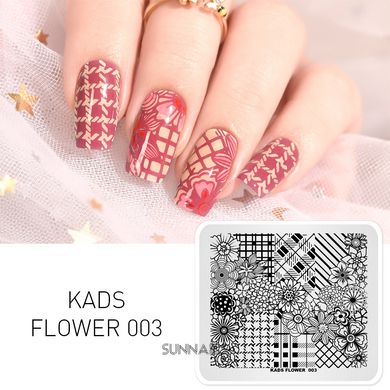 Пластина для стемпінгу KADS Flower 003