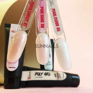 Nails Molekula Poly gel, 06, Pink Sand, 15 мл &mdash; полігель для нарощення нігтів в тюбику, рожевий пісок