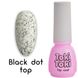 Toki-Toki Top Black Dot, 5 мл — топ для гель-лаку без липкого шару з чорними крапками