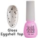 Toki-Toki Top Eggshell Gloss, 5 мл — топ для гель-лаку без липкого шару з чорними вкрапленнями