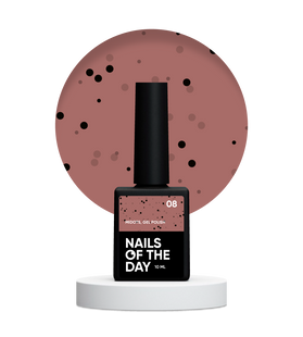 NAILSOFTHEDAY MiDots gel polish, 08, 10 мл &mdash; гель-лак для нігтів з чорними крапочками